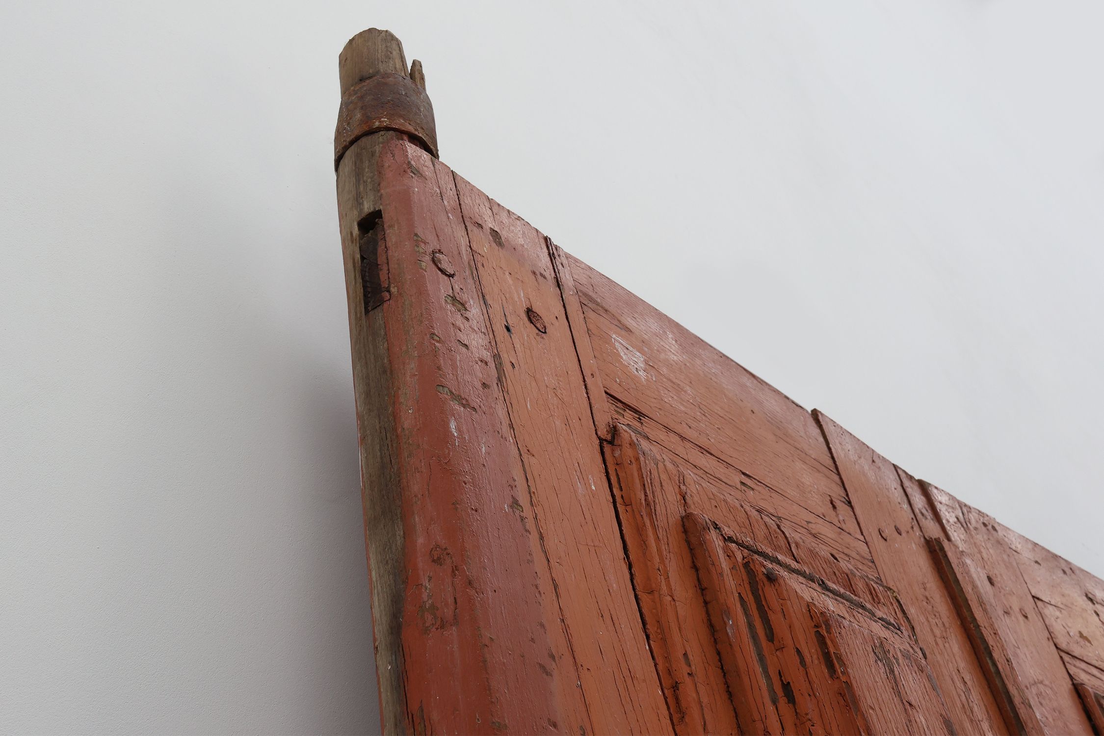 Large 17th century Monastery doors in terracotta lacquered oak, Portugalthumbnail